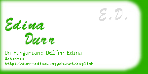 edina durr business card